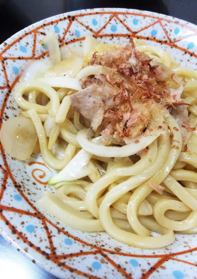 新玉ねぎと豚肉の焼きうどん-レシピのメイン写真