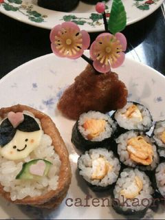 可愛い❁お雛様いなり-レシピのメイン写真