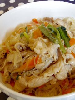 豚肉×人参×春雨♡丼&おかずに♪簡単炒め-レシピのメイン写真