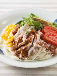 棒々鶏風冷しゃぶサラダそうめん -レシピのメイン写真