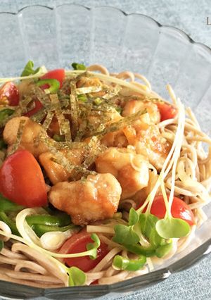 鶏肉と野菜の南蛮漬けそば♪簡単＆栄養♪-レシピのメイン写真