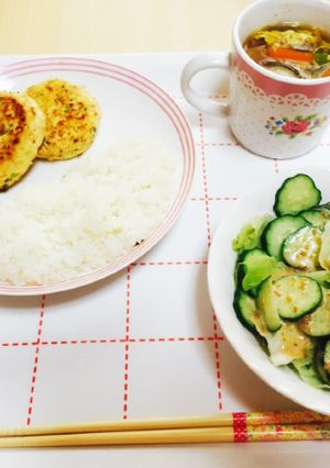 野菜たくさんヘルシー豆腐ハンバーグ-レシピのメイン写真