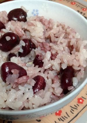 赤い そら豆御飯-レシピのメイン写真