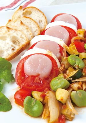 ホタテとそら豆のラタトゥイユサラダ-レシピのメイン写真