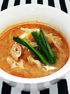豆板醤で!辛さ控えめ『味噌チゲスープ』-レシピのメイン写真
