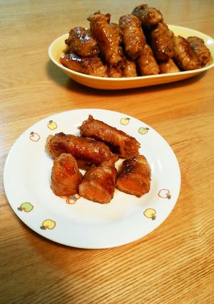 豚ももしゃぶしゃぶ肉の肉巻き-レシピのメイン写真