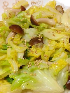 調味料2つで!キャベツとしめじの中華炒め-レシピのメイン写真