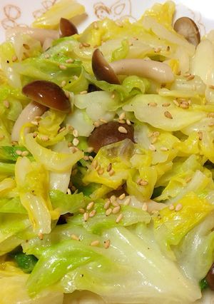 調味料２つで！キャベツとしめじの中華炒め-レシピのメイン写真