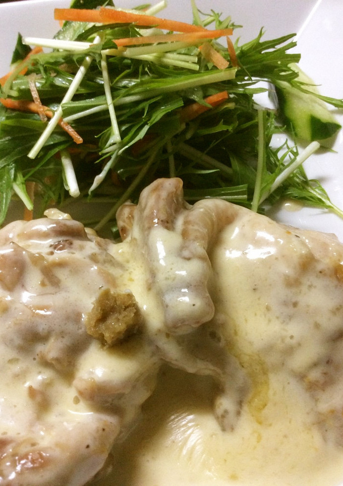 鶏肉のソテー、ゆず胡椒クリームソース-レシピのメイン写真