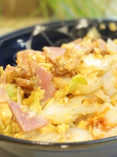 簡単!白菜とハムと卵の炒め物-レシピのメイン写真