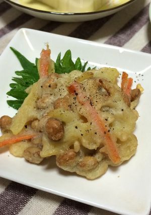 ヘルシー♬たくあん☆人参☆大豆de天ぷら-レシピのメイン写真