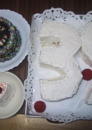 お誕生日のスポンジケーキ-レシピのメイン写真