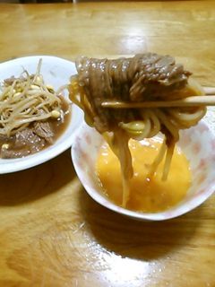 牛肉と大豆もやしのすき焼き風☆生卵で-レシピのメイン写真