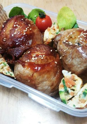☆肉巻きおにぎり☆お弁当0511-レシピのメイン写真