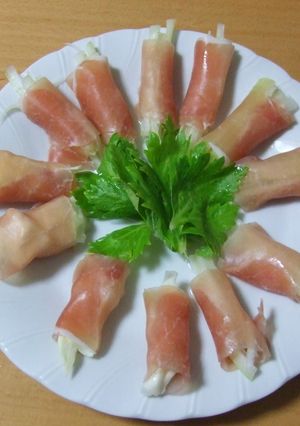セロリの生ハムロール-レシピのメイン写真
