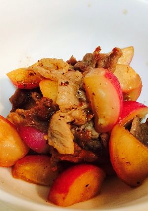 ラディッシュと豚肉の炒め物-レシピのメイン写真