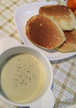 そら豆のスープ&パンケーキ-レシピのメイン写真