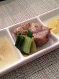 ラムの焼肉と、専用塩ぽん酢＆塩だれ