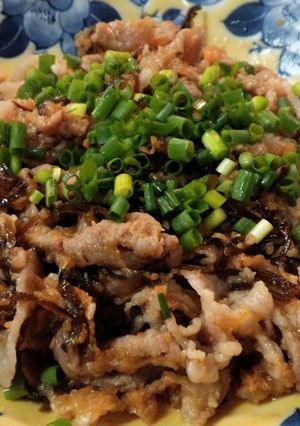 すりおろし野菜と塩昆布漬け♪焼しゃぶ-レシピのメイン写真