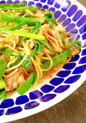調味料三つで 簡単ニラ焼きそば-レシピのメイン写真