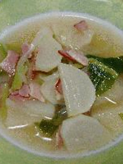 かぶとベーコンのあったかスープ-レシピのメイン写真