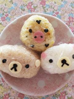 キャラ弁☆簡単♪俵型おにぎりのリラックマ by zun−ko
