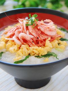 釜あげ桜えびの彩りおかゆ-レシピのメイン写真