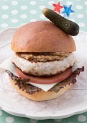 鶏ひき肉のハンバーガー 糖質制限-レシピのメイン写真