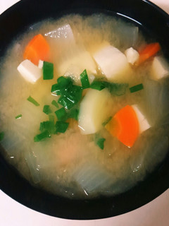 豆腐と根菜たっぷりのお味噌汁☆-レシピのメイン写真