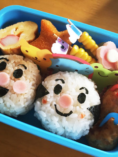 簡単キャラ弁♡アンパンマンとこむすびまん-レシピのメイン写真