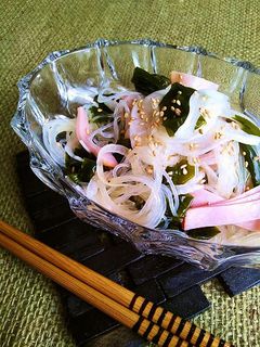 新玉ねぎとワカメ☆春雨サラダ!-レシピのメイン写真