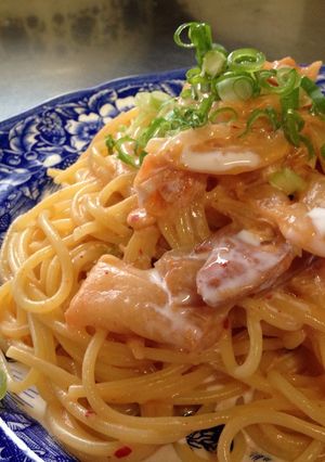 キムチ消費‼簡単キムチクリームパスタ-レシピのメイン写真
