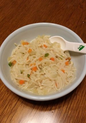 離乳食～後期　チャンプルー風そうめん-レシピのメイン写真