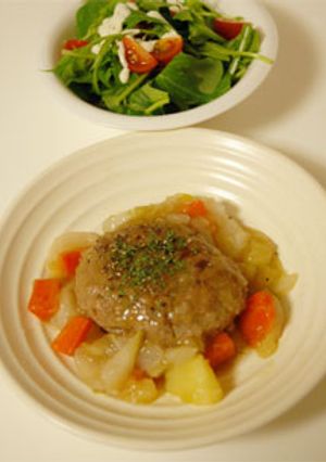 野菜ソースのハンバーグ-レシピのメイン写真