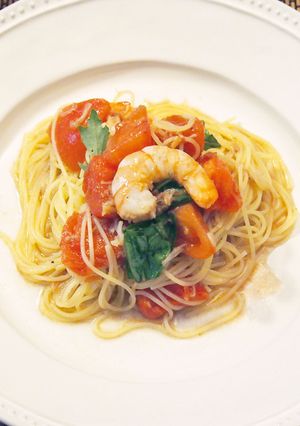 トマトとエビの冷製パスタ-レシピのメイン写真