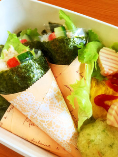 弁当inパリっと海苔の手巻き寿司裏技♡-レシピのメイン写真