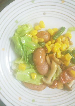 キャベツとウインナーの炒め物-レシピのメイン写真