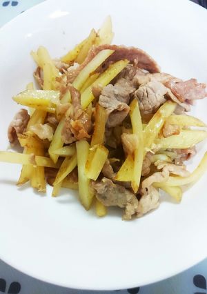 じゃがいもと豚肉の炒め物-レシピのメイン写真