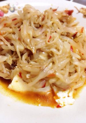 節約☆お豆腐のピリ辛もやしのせ-レシピのメイン写真