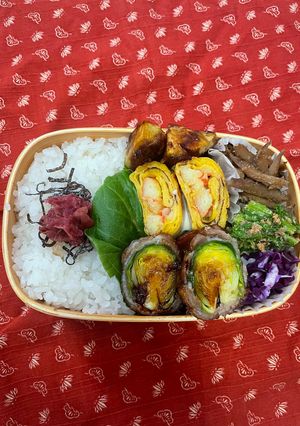 2025.2.8.芽キャベツ肉巻き弁当-レシピのメイン写真