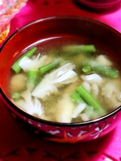 舞茸といんげんの味噌汁♪-レシピのメイン写真