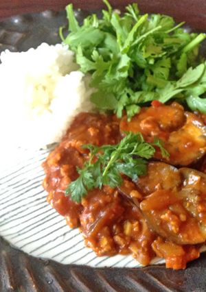 ソイミートでキーマカレー 〜なすの存在感-レシピのメイン写真