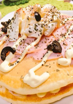 もちふわ☆ハムチーズパンケーキ-レシピのメイン写真