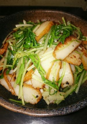 水菜と田舎揚げの炒め物-レシピのメイン写真