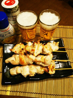 魚焼きグリルで焼き鳥☆鶏むね肉×塩レモン-レシピのメイン写真