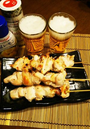 魚焼きグリルで焼き鳥☆鶏むね肉×塩レモン-レシピのメイン写真