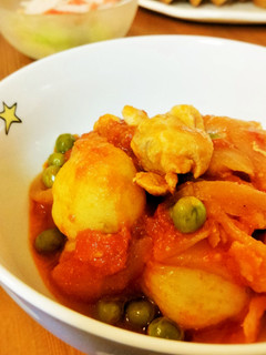 春野菜で鶏肉のトマト煮-レシピのメイン写真