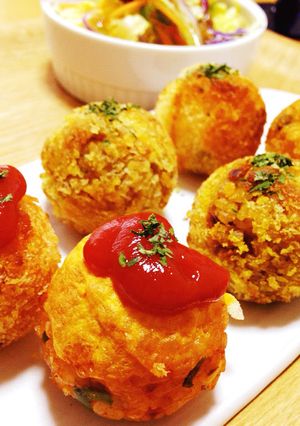 たこ焼き器で作るライスコロッケ-レシピのメイン写真