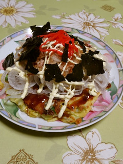 玉ねぎスライスてんこ盛りお好み焼き-レシピのメイン写真