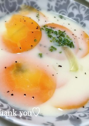 美肌に♡スライス人参豆乳味噌スープ♡-レシピのメイン写真